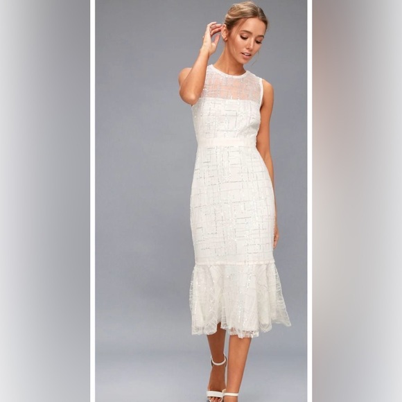 Lulus Dresses & Skirts - Lulus Jeanette Elegant White Sleeveless Dress